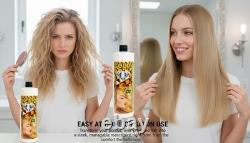 Kit de traitement capillaire à la kératine brésilienne Kera Fruit Gold Diamond 32 oz