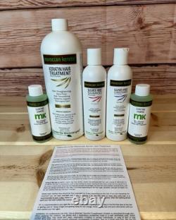 Kit de traitement capillaire lissage brésilien à la kératine marocaine 1000 ml série Gold