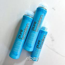 Kit essentiel quotidien anti-frisottis Pure Brazilian en 3 pièces : shampooing et après-shampooing