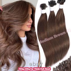LIQUIDATION Extensions capillaires en cheveux naturels Remy à embout U fusion kératine, épaisses, 200S