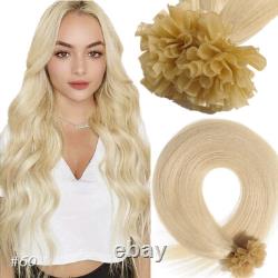 LIQUIDATION Extensions de Cheveux Humains Réels Remy en Fusion de Kératine U Tip Pré-attachées