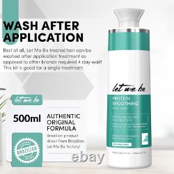 Laissez-moi être un traitement capillaire à la kératine brésilienne, lissant, hydratant, anti-frisottis.