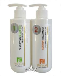 Lisseur capillaire au traitement à la kératine Pro-techs à la noix de coco fort 1000 ml / 33,8 oz