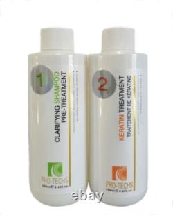 Lisseur capillaire au traitement à la kératine Pro-techs à la noix de coco fort 1000 ml / 33,8 oz