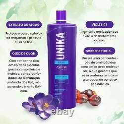 Lisseur pour cheveux Agilise Unika Blue, traitement brésilien à la kératine, 1 L, 3 jours, USA
