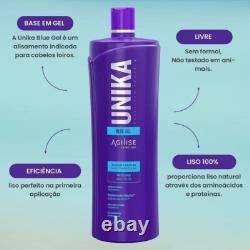 Lisseur pour cheveux Agilise Unika Blue, traitement brésilien à la kératine, 1 L, 3 jours, USA