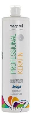 Macpaul Réducteur de Volume Professionnel / Traitement à la kératine brésilienne 1 L / 33,8 fl oz