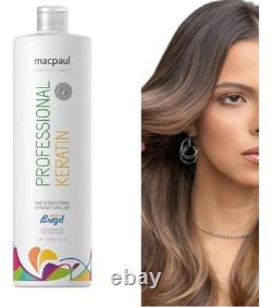 Macpaul Réducteur de Volume Professionnel / Traitement à la kératine brésilienne 1 L / 33,8 fl oz