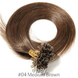 Nail Tip U Tip Pre-bonded Keratin Premium Remy Human Hair Extensions Thick Ombre