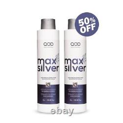 Offre Spéciale Qod Pro 2 Unités de Traitement Max Silver 1l Kératine Brésilienne