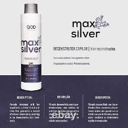 Offre Spéciale Qod Pro 2 Unités de Traitement Max Silver 1l Kératine Brésilienne