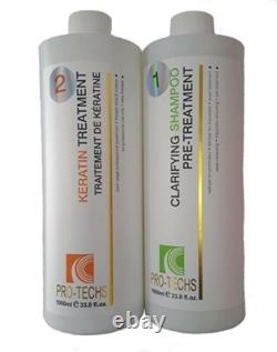Pro-techs thérapie capillaire brésilienne à la kératine - Forte - 33,8 oz / 1000 ml