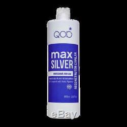 Qod Max Silver Kératine Brésilienne Redressement Capillairetraitement Formaldéhyde 1 L