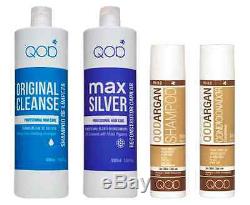Qod Max Silver Kit De Lissage Cheveux Brésiliens À La Kératine 100% Formaldéhyde