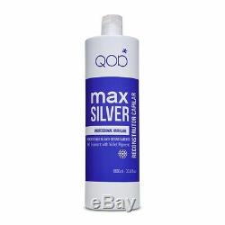 Qod Max Silver Kit De Lissage Cheveux Brésiliens À La Kératine 100% Formaldéhyde