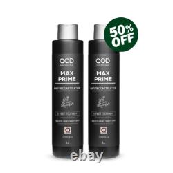 Qod Pro 2 Unités De Max Prime 50% De Réduction Sur La 2ème Bouteille Traitement À La Kératine Brésilienne
