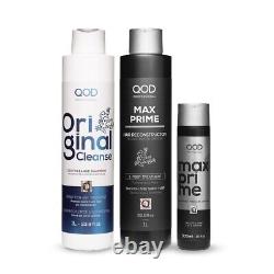 Qod Pro Kit Max Prime - Traitement à la Kératine Brésilienne + Masque Capillaire + Shampooing Nettoyant