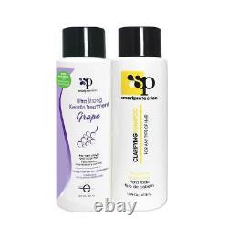 Résultats brésiliens de la kératine plus shampooing clarifiant Smart Protection 4oz/16oz