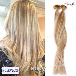 SOLDES Extensions de cheveux humains Remy à pointe en U Fusion de kératine pré-bondée 200PCS