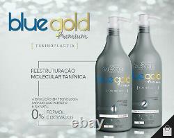 Salvatore Bleu Gold Premium Tanino Brazilian Blowout Kératine Traitement 1l 34 Oz