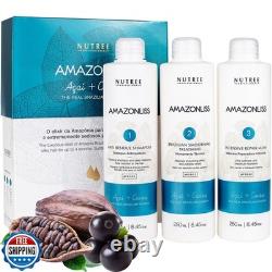 Set de Traitement Capillaire à la Kératine Amazonliss 8,45 Fl Oz Ingrédients Naturels ACAI