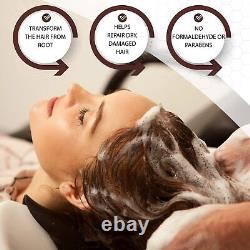 Shampoing au Cacao et Masque Capillaire Brésilien pour Cheveux Secs et Abîmés, Système Avancé en 2 Étapes