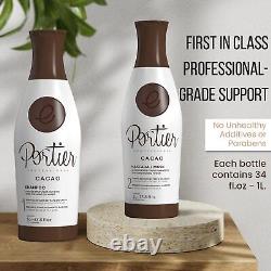 Shampoing au Cacao et Masque Capillaire Brésilien pour Cheveux Secs et Abîmés, Système Avancé en 2 Étapes