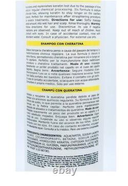 Shampoing et Masque Firenze Keratin (Sans Sel) 33,8 oz + Soin Sans Rinçage 10,1 Fl Oz