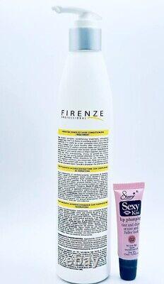Shampoing et Masque Firenze Keratin (Sans Sel) 33,8 oz + Soin Sans Rinçage 10,1 Fl Oz