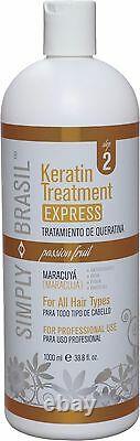 Simply Brasil Hair Queratina Professional Keratin Treatment, 33,8 Fl Oz (1l)