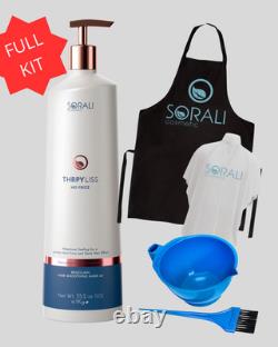 Sorali Therapy Lissage brésilien en une étape + tablier + cape de coupe + mélangeur + brosse
