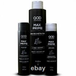 Super Combo Qod Pro Max Premier Traitement Des Cheveux Kératine Brésilienne + Masque + Shampooing