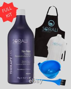 Thérapie Sorali, lissage brésilien en une seule étape + tablier + cape de coupe + mélangeur + brosse