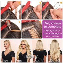 Thick Nano Ring Tip Keratin Micro Perles Lien Extensions De Cheveux Remy Humains 1g/s Cc7