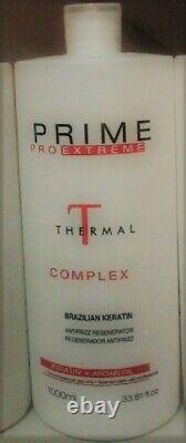Traitement Keratin Prime Pro Extreme Thermal Kit 3 X 34 Oz Brosse Progressive