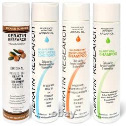 Traitement Professionnel de Soin des Cheveux à la Kératine Brésilienne Complexe avec Huile d'Argan Résultats Professionnels