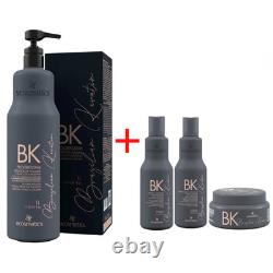 Traitement Progressif Deluxe Ecosmetics à la Kératine Brésilienne 1L + Kit d'Entretien