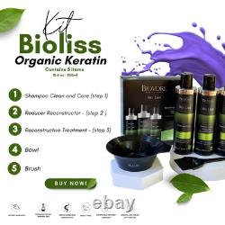 Traitement à la kératine brésilien Complexe Blowout BIOLISS 10,6 oz 300 ml Orga