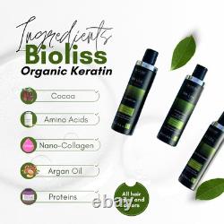 Traitement à la kératine brésilien Complexe Blowout BIOLISS 10,6 oz 300 ml Orga