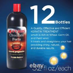 Traitement à la kératine brésilienne Evans CHOCOLAT 12 bouteilles 32 fl oz