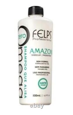 Traitement à la kératine brésilienne Felps Amazon Omega Zero Progressif 16,9 Oz en provenance des États-Unis.