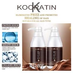 Traitement brésilien à la kératine Ensemble shampooing après-shampooing quotidien 300ml Kooratin