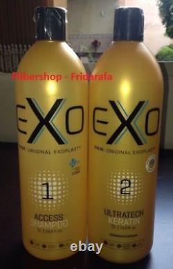 Traitement capillaire à la kératine Exo Hair Professionnel Ultratech - Kit exoplastie 2 x 34 oz