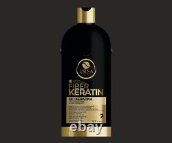 Traitement capillaire et lissage brésilien à la kératine et à la fibre de 1 L (livraison gratuite)