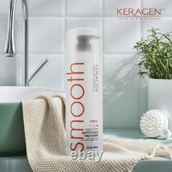 Traitement capillaire lissant à la kératine brésilienne Keragen, sans sulfates, pour brushing système