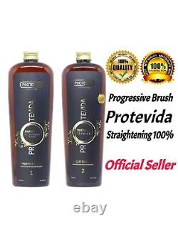 Traitement de kératine brésilienne professionnel Protevida/Shampooing + scellant 2x1L/34 oz