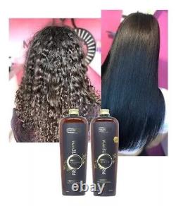 Traitement de kératine brésilienne professionnel Protevida/Shampooing + scellant 2x1L/34 oz