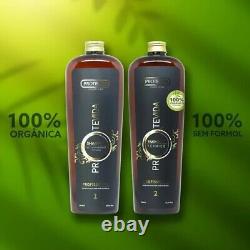 Traitement de kératine brésilienne professionnel Protevida/Shampooing + scellant 2x1L/34 oz