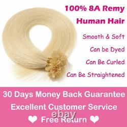 USA Clearance Keratin Nail U-tip Real Human Hair Extensions Straight 1g 0.5g Astuce