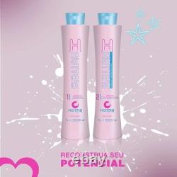 Wennoz Honma Tokyo H-Brush Kit Progressif à la Kératine Brésilienne 2x1000ml/33.8 fl